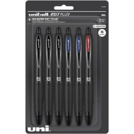 UNI-BALL Gel, Pen, 207Pl, 0.7Mm, 6PK UBC70461